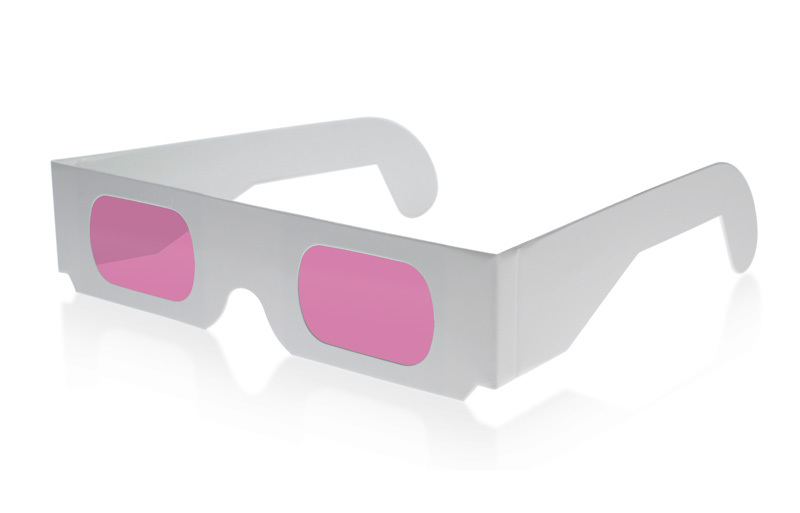 Papieren bril met roze glazen